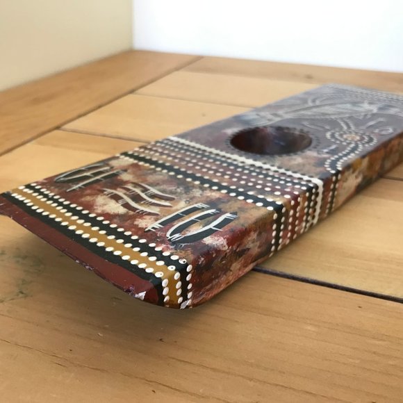 Birubi Art Wine Bottle Holder Australia Hand Painted Artist Trisha Mason - Picture 5 of 5